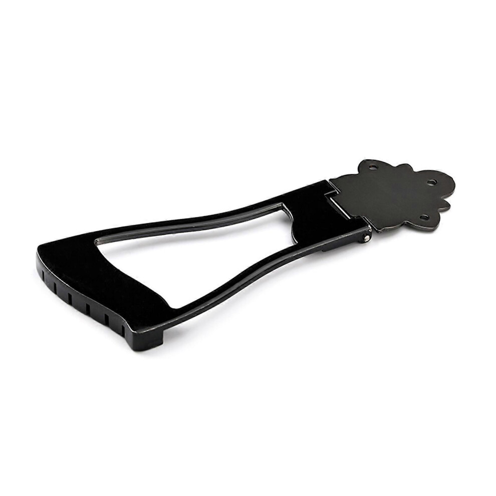 (, One Size) 6 String Electric Guitar Bass Trapeze Tailpiece Replacement Bridge Jazz Archtop Guitar Tailpiece Easy To Install Black