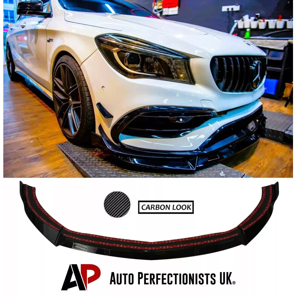 For Mercedes Cla Class Amg Line Cla45 W117 Front Splitter Spoiler Lip 5061072662317