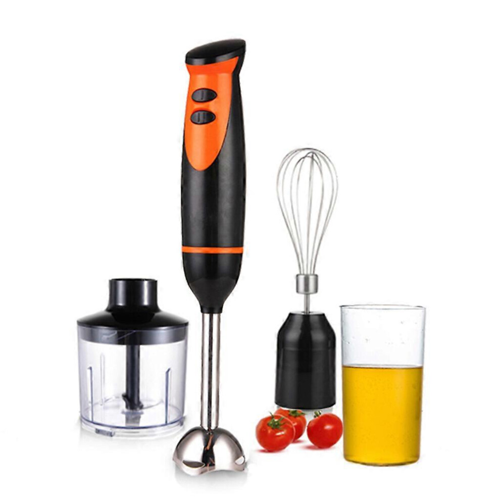 (As show, One size) 4-in-1 Multifunctional Hand Blender 220-240V 300W Immersion Mixer Chopping Bowl Shaker Glass Whisk Blender Cup Set Multi