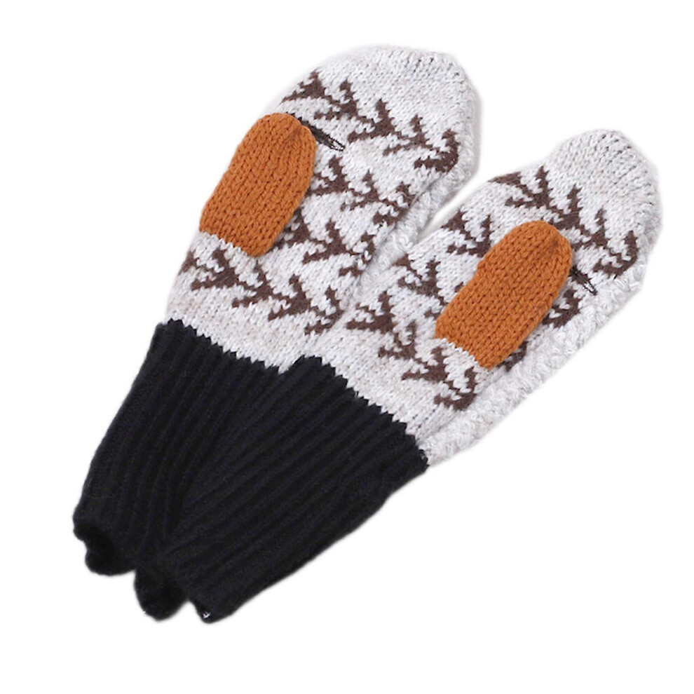 (Tangerine, One Size) For Touch Screen Winter Thick Mittens Touchscreen Gloves Knit Elastic Cuff Gloves For Men Women Winter Warm Crochet Glov Black