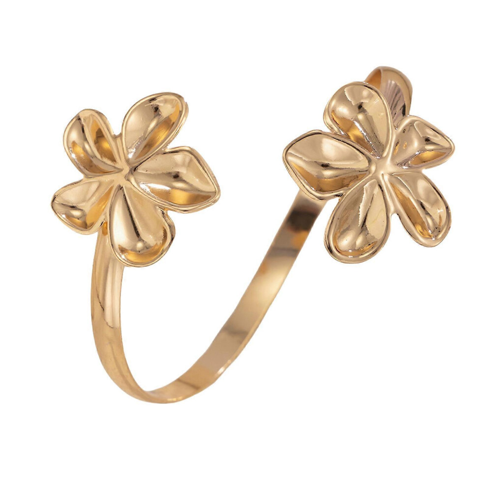 (Flower style, One size) Elegant Star Fish/Flower Arm Bracelet Metal Arm Jewelry Upper Armlet For Beach Vacation And Banquet Event Arm Decors