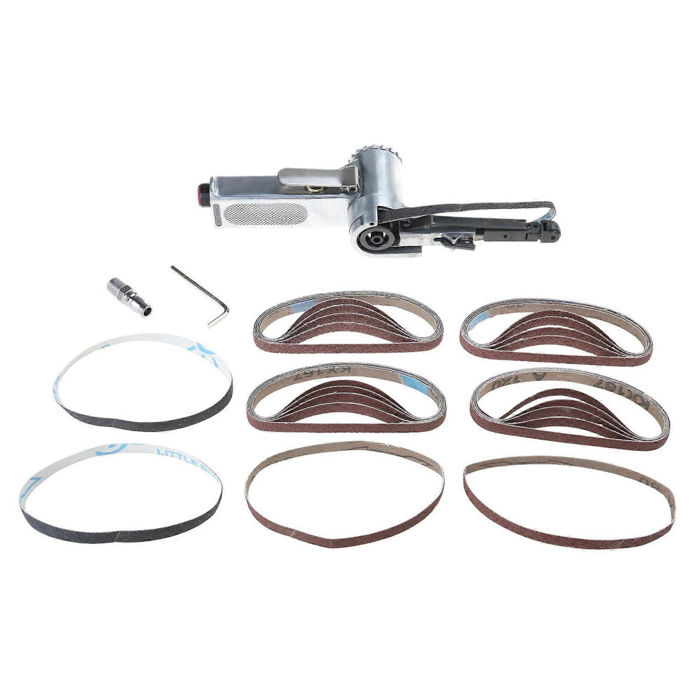 (As show, One size) Industrial Pneumatic Belt Sander Air Belt Grinder Sanding Machine for Polishing Sanding Application Welding Accessories