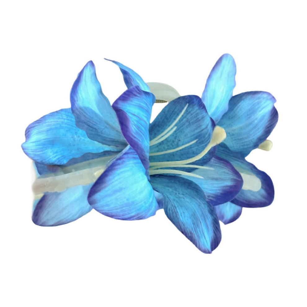 (Pink, One size) Handcraft  Flower Hair Claw Clip Hair Accessory Perfect For Women Weddings Parties And Everyday Elegances Lookings  Blue