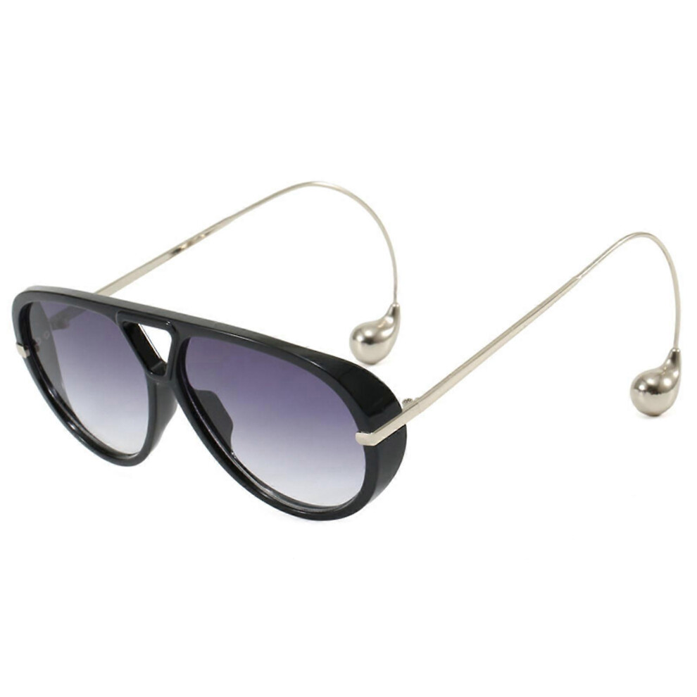 (Black frame tea slic, One size) Stylish Protecting Sunglasses Retros Polarized Sunglasses Big Sunglasse for Active Lifestyle and Leisures  Black fram