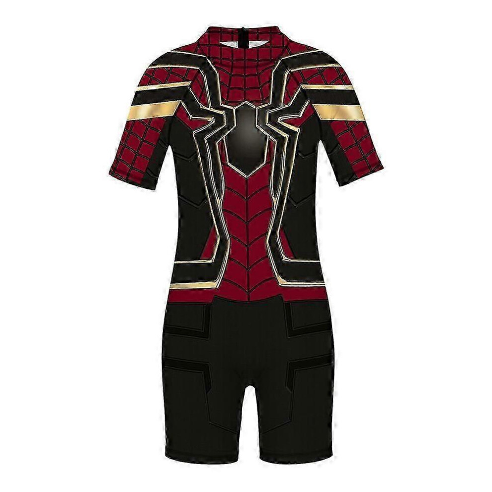 (Spider-Man A, 11-12 Years) Kids Boys Spiderman Iron Man Venom Swimmingswimsuit One-piece Summer Swimwear Surf Suit Beachwear -nmaov-image-OPC-PHZGNRG-NEW