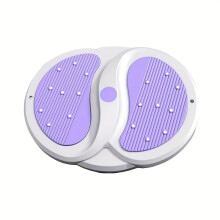 (Purple) 3D Exercise Yoga Twist Wheel, Lazy Fitness Tool, Waist Twist Plate, Body Trainer,Thickened Material, Waist Twisting Machine