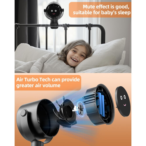 Clip on Fan for Home Office and Stroller Camping 2