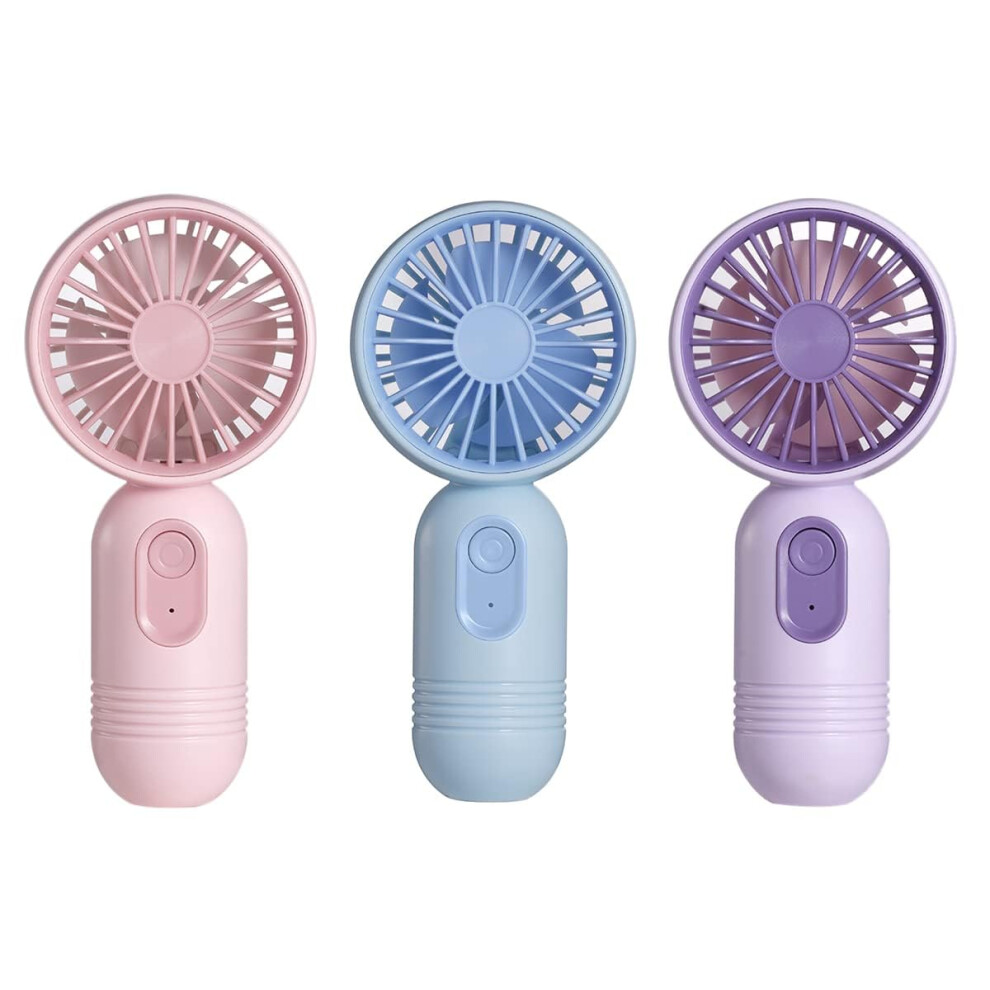 3 Pcs Handheld Mini Fans Usb Rechargeable Personal Fan For Travel With Rechargeable Battery Operated Eyelash Fan 6493810903557