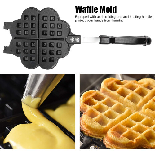 Waffle Maker Pan Stick Proof for Gas Stove 5.5 In 1