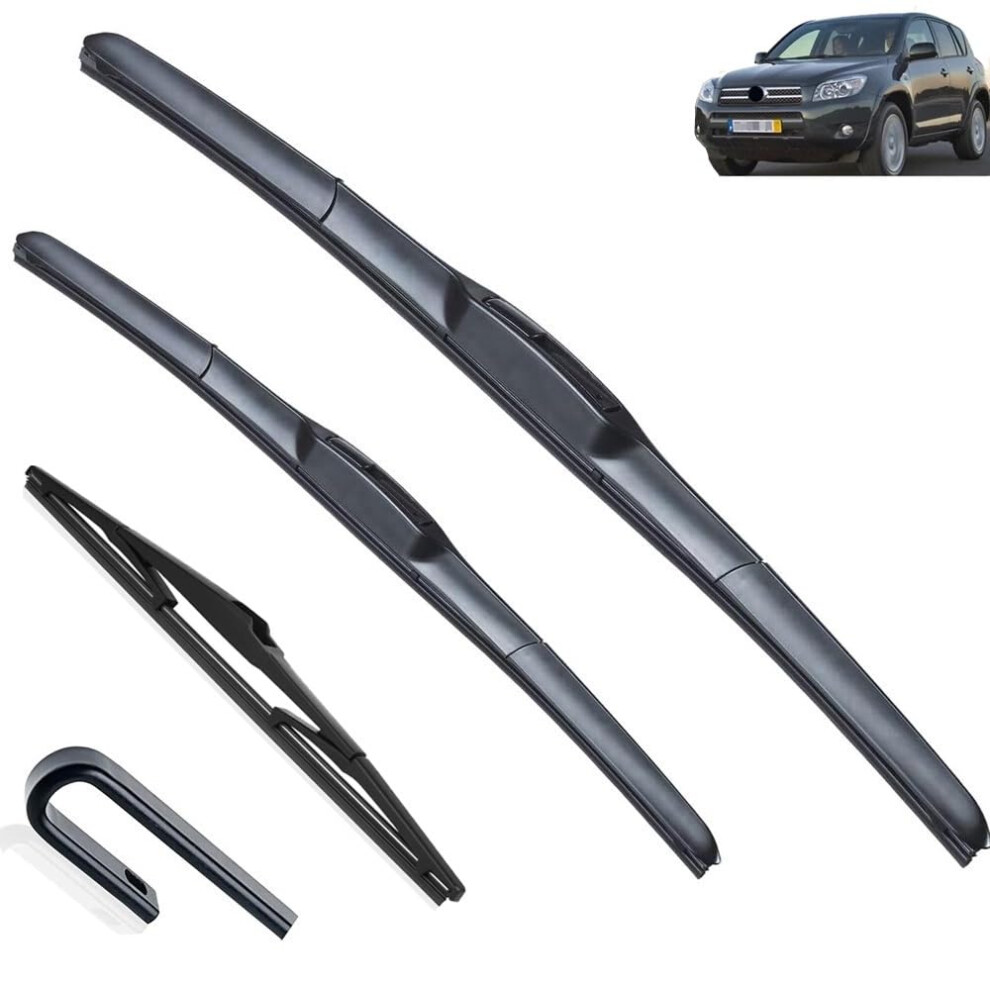 Auto Wiper Car Wiper Front Rear Wiper Blades Set Kit Compatible With Toyota Rav4 Xa30 2005 2012 689788525730