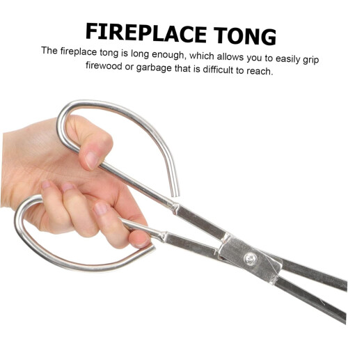 Multipurpose Stainless Steel Log Tongs for Fireplace Barbecue 53cm 2