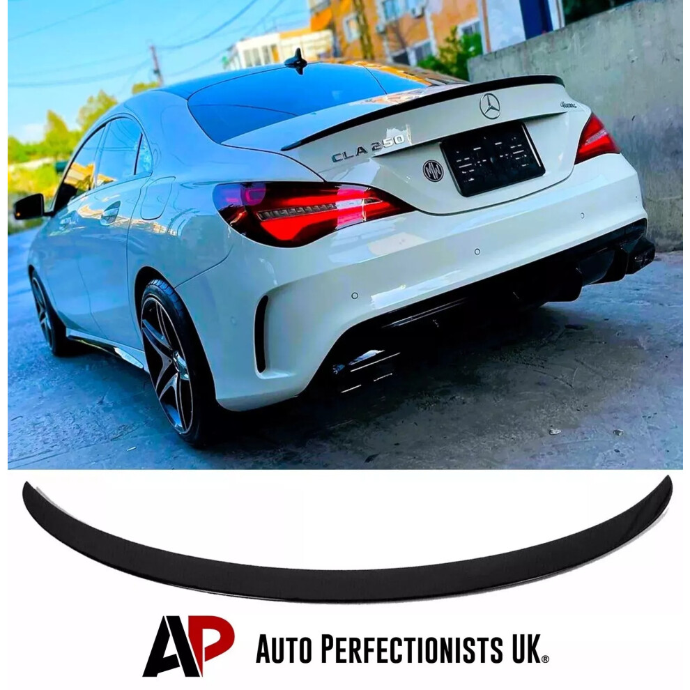 For Mercedes Cla Class W117 C117 Boot Spoiler Lip Wing Kit 2013-18 Black 5061072660689