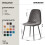 (Grey, 6) 2/4/6x Dining Chairs metal Legs Home office 6