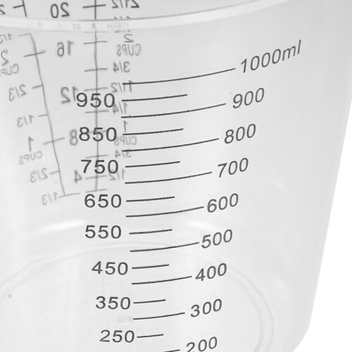 4 Pcs Plastic Clear Measuring Cups for Baking Powder 5oz/10oz/20oz/34oz 2