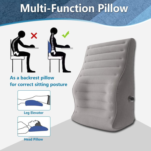 Inflatable Lumbar Support Pillow Ergonomic for Office Chair Sitting 2