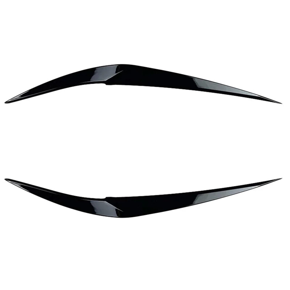 Car Front Headlight Eyebrow Eyelids Stickers Compatible With Bmw X1 F48 2015 2016 2017 2018 2019 Gloss (Black) Black 689788526393