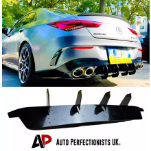 For Mercedes CLA35 CLA45S AMG Black Shark Fin Diffuser Lip Valance W118