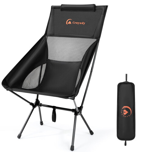 Compact Folding High Back Camping Chair for Hiking