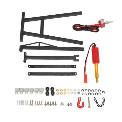 Metal Electric Crane Engine Stand Jack for 1/10 RC Crawler Car,Black 1