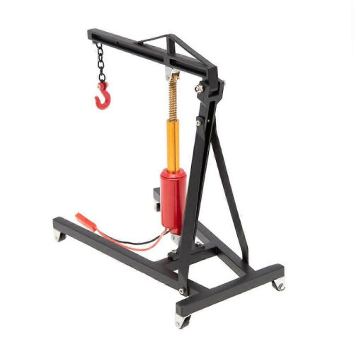 Metal Electric Crane Engine Stand Jack for 1/10 RC Crawler Car,Black 2
