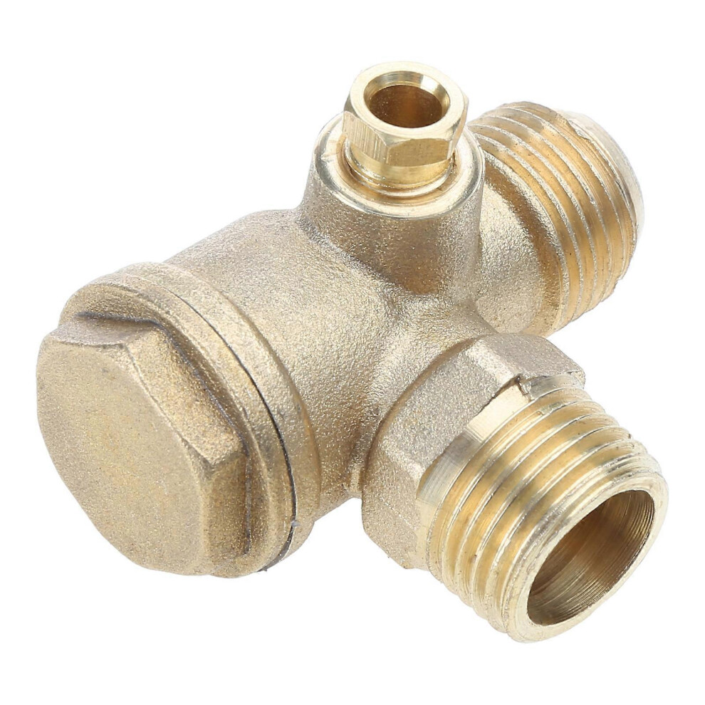 (As show, One size) Air Compressor Check Valves 3Port Male Thread Check Valves Pipe Connection Tool Pneumatic Accessory Corrosion Resistance