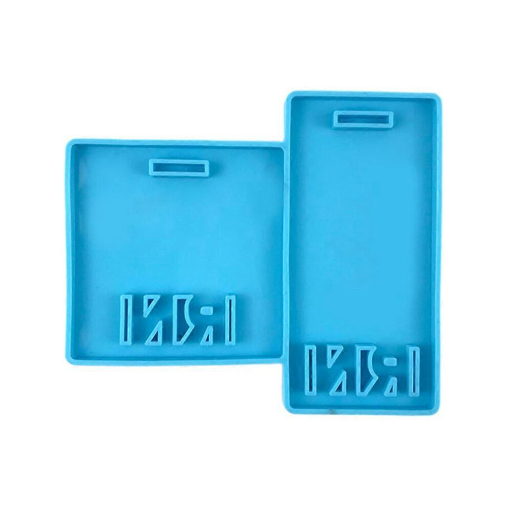 (B, One size) Horizontal ID Badge Buddy Tag Silicone Mold ID Tag Badge Backing Molds Nurse Badge Buddy Epoxy Resin Mold for DIY Craft