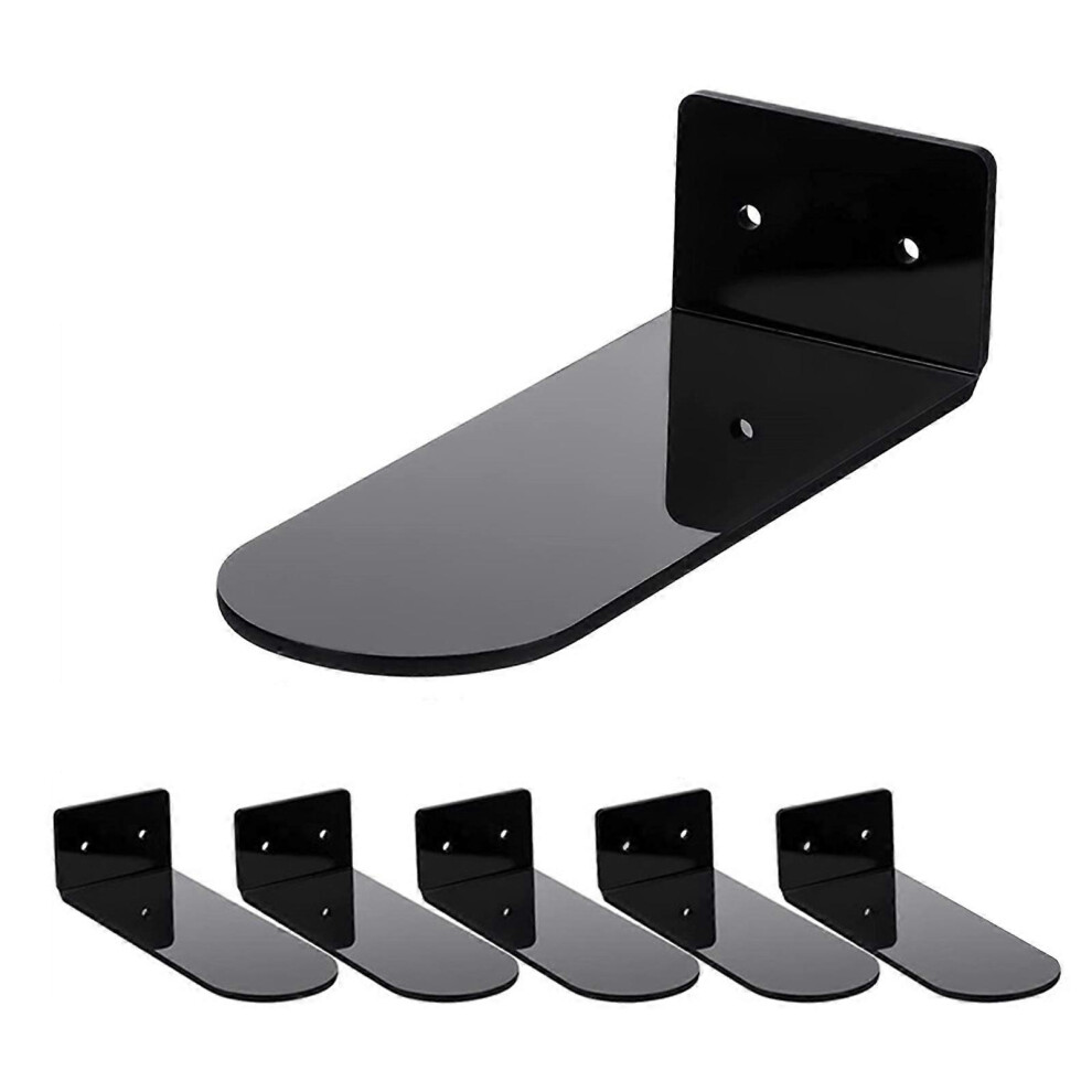 ( Color, One Size) 6Pcs Floating Shoe Shelves Acrylic Wall Mounted Shoe Display Shelf For Sneaker Basketball Footable Shoes Collectible Rack Home Black
