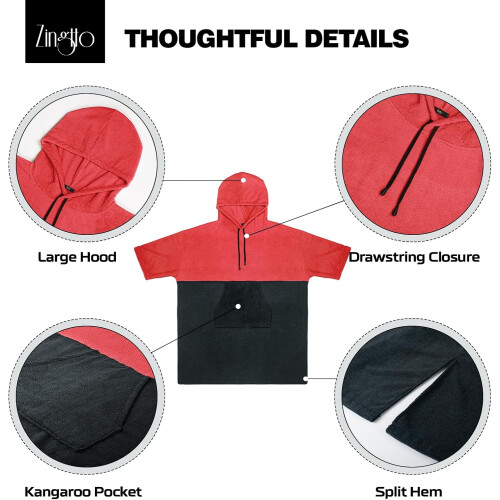 Extra Large Thick Surf Poncho Changing Robe for Beach Swimming 43' x 35' 2
