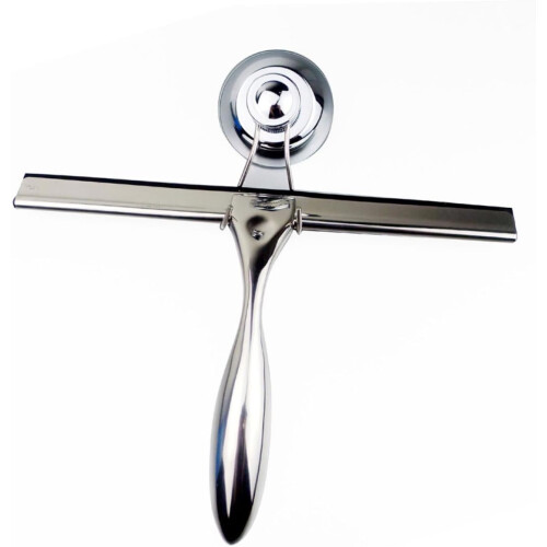 Shower Squeegee with Weighted Handle Glass Scraper for Glass and Tile Cleaning 2
