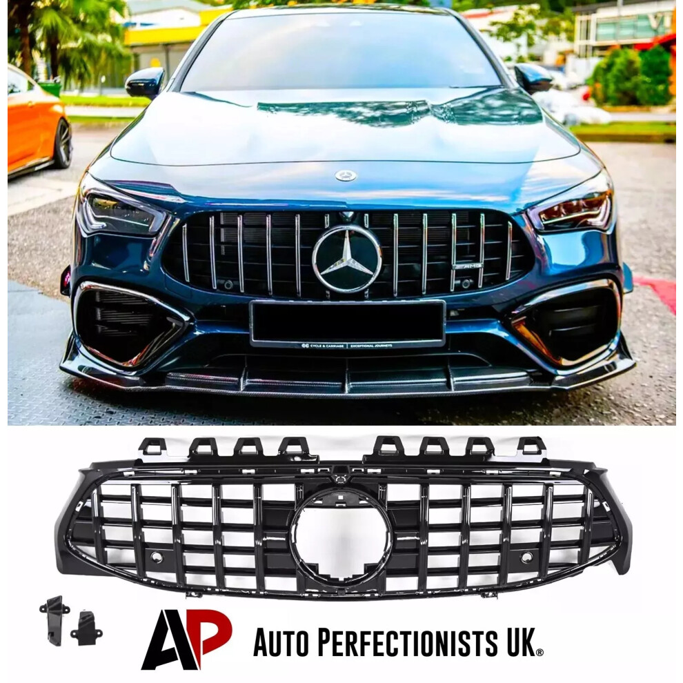 For Mercedes Cla Class W118 Amg Line Panamericana Gt Grille Grill Black 5061072666001