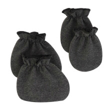 (gray, One size) Not Scratching Gloves Foot Cover Face for Protection Soft Cotton Hands Foots Ankle Socks for 0-12 Months Baby Handguar Black gray