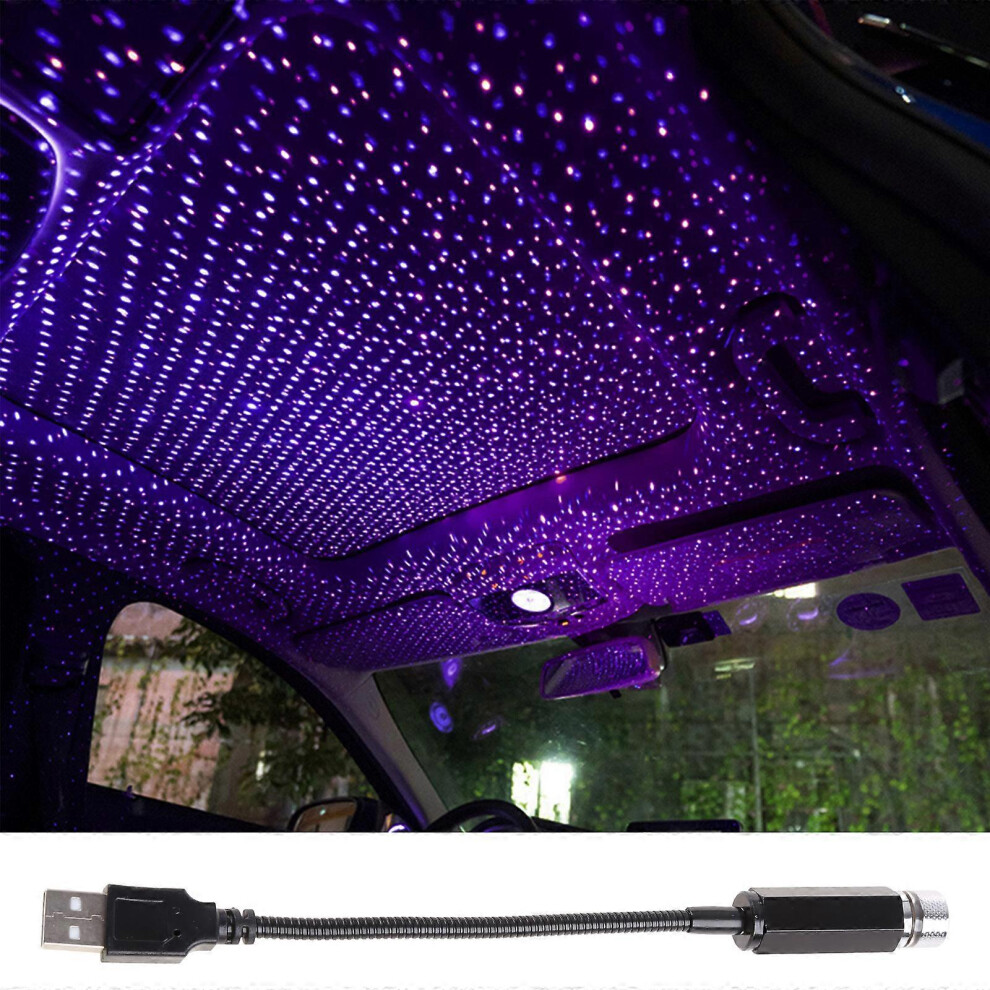 (As Show, One Size) Usb Led Roof Atmosphere Starry For Sky For Cars And Home Decoration Projector Adjustable Night Ambient Lamp Light