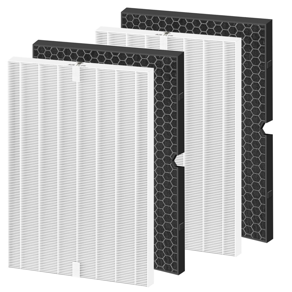 2 Sets Replacement Filter H with True HEPA and Activated Carbon for Air Purifier