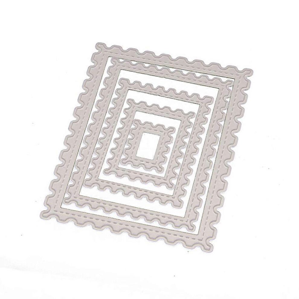 (As show, One size) Stamp Frame Cutting Dies Stencil DIY Scrapbooking Embossing Album Paper Crafts  Silver M