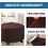 Stretch Ottoman Cover Dark Coffee for Footrest Storage X-Large 2