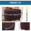 Stretch Ottoman Cover Dark Coffee for Footrest Storage X-Large 5