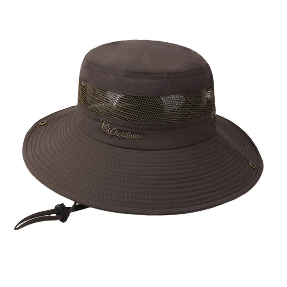 (Army One Size) Sunshade Bucket Hat Outdoor Sport Hiking Fisherman Hat Sunshade Wide Brimmed Breathable Sunproof Sun Hat Army Green