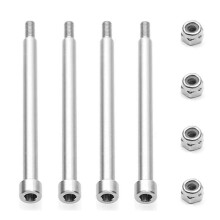 4Pcs Steel 4x56mm Threaded Hinge Pins A-Arm Pins 70510 & M3 Nut for 1/5 X-Maxx XMAXX RC Car Upgrades