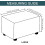 Stretch Velvet Ottoman Cover Footstool Protector Storage Ottoman Large 2