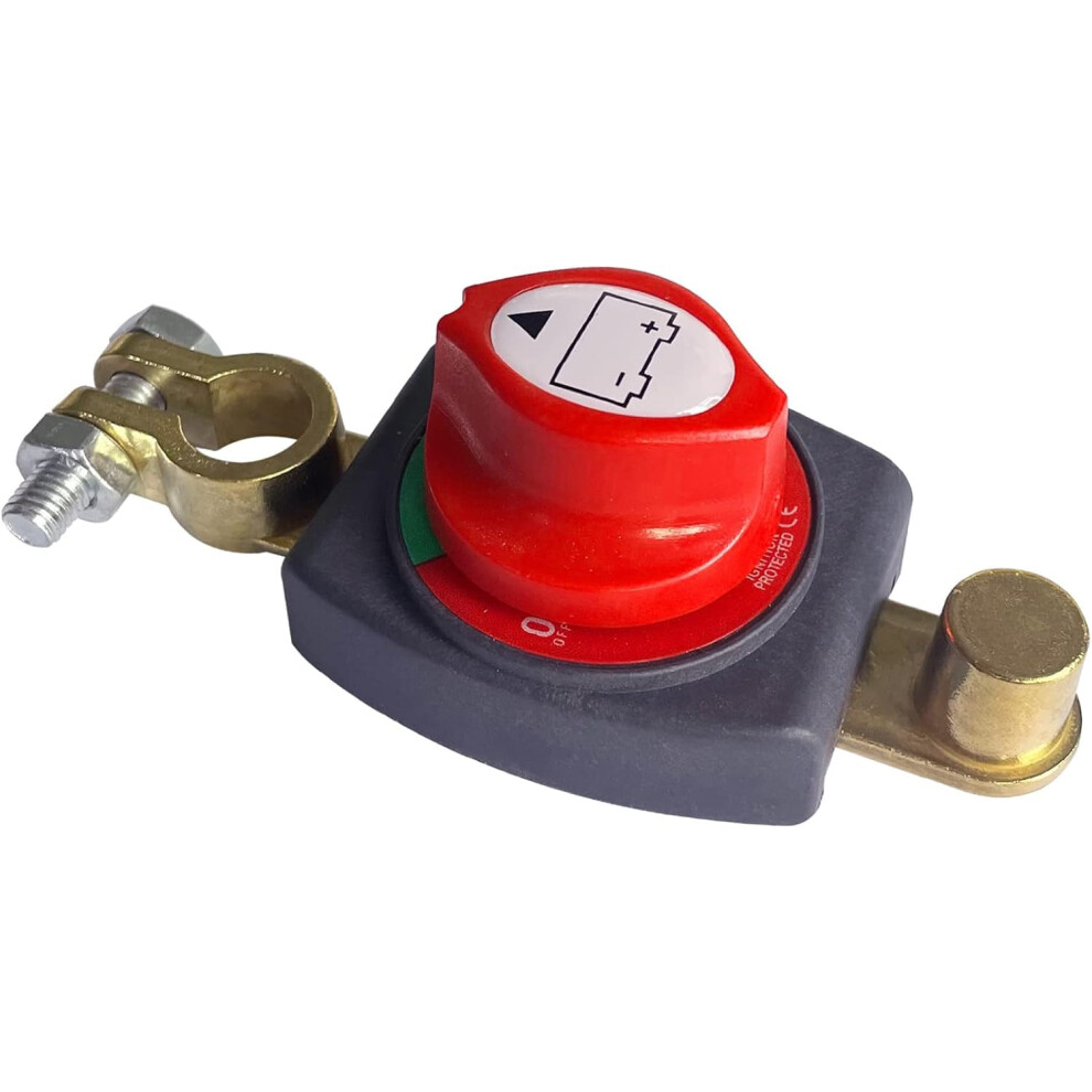 Battery Disconnect Switch, 275A 1248V On/Off Top Post Battery Power Cut Master Switch Disconnect Isolator For Car, Vehicle, Rv And Boat 689788528533