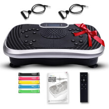 (1) Vibration Plate Exercise Machine,5 Muscle Stimulating Program Modes ,2 Built-in Speaker, 2 Resistance Bands,99 Intensity Levels