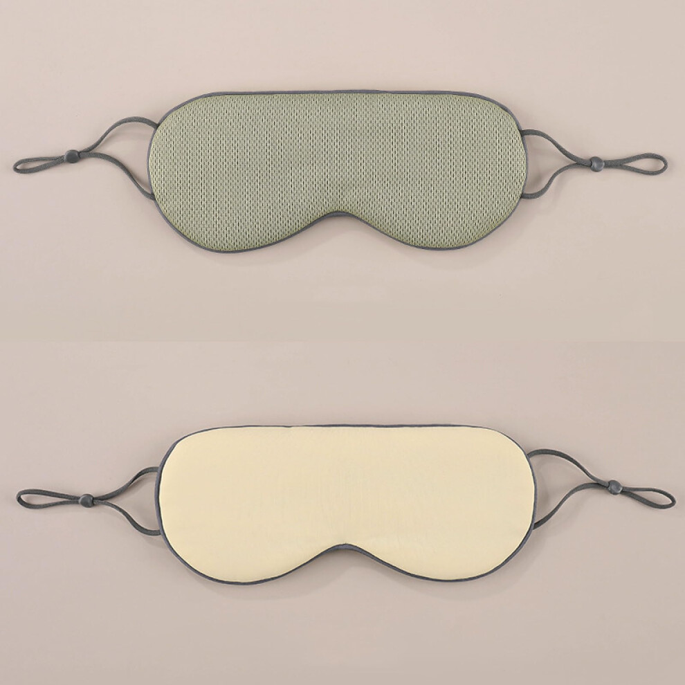 Light Sleep Blackout Eye Mask Lunch Break Sleeping Eye Mask Breathable Nontraceable Warm And Cool Doublesided Ice Silk Eye Mask