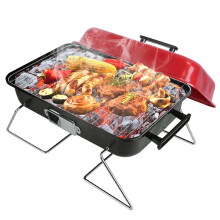 Charcoal Grill Table Top Barbecue Grill with Lid Small BBQ Grill Foldable Camping Grill for Outdoor Cooking Backyard Camping Picnics Beach
