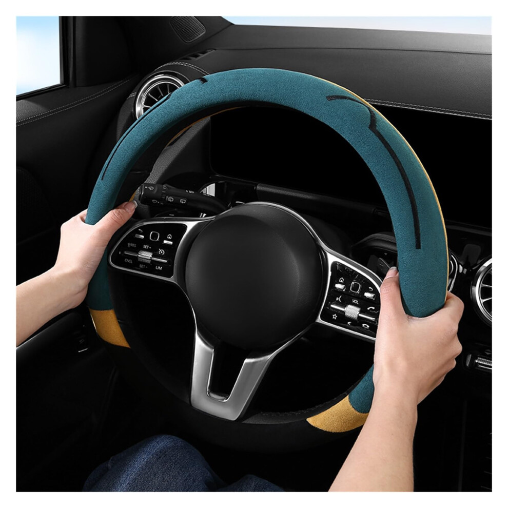 Car Steering Wheel Cover For Car Steering Wheel Cover Leather Car Interior Comfortable Wearresistant And (Color : 5) 6493810904943