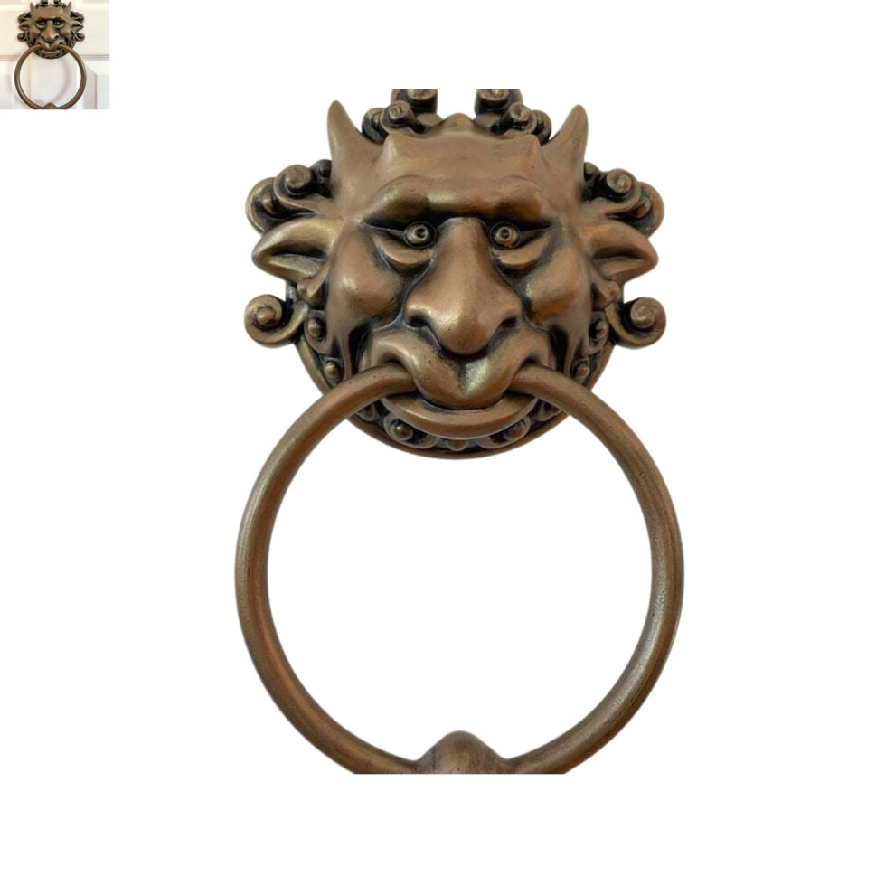 Labyrinth 3D Dragon Door Knockers - Resin Gothic Front Door Decor, Antique Wall Hanging Door Handle (A 2)
