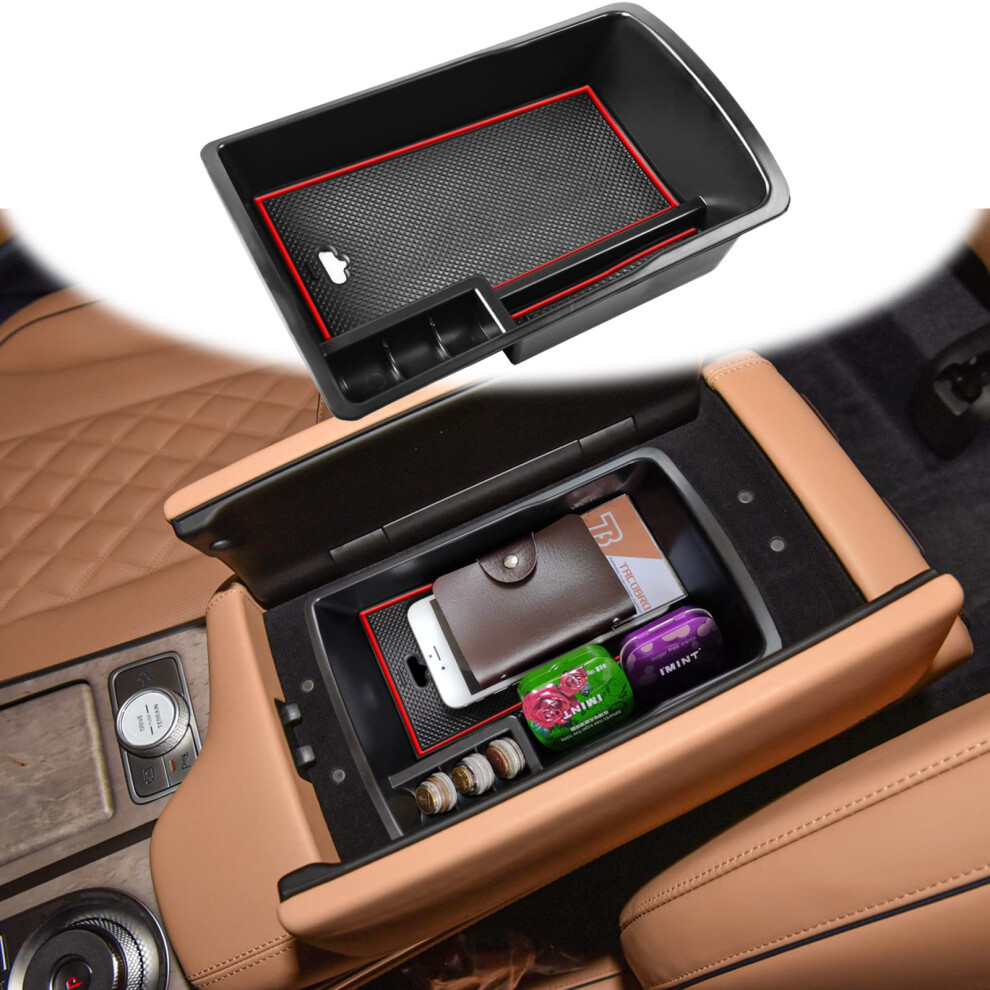 Center Console Organizer Tray Compatible With Genesis Gv80 Accessories Trim Red 689788529820