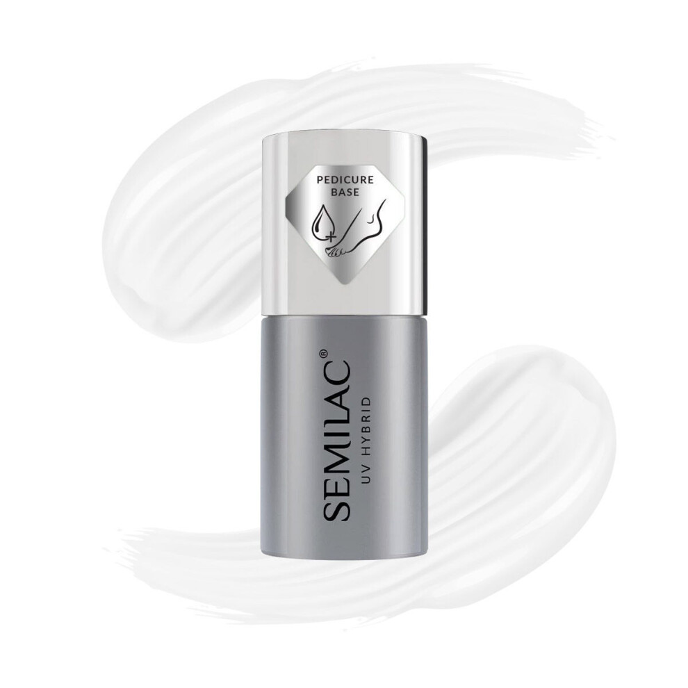 Semilac Not,Specified Pedicure Base - Uv Led Base Coat Soak Off Gel Nail For Colour Protection Easy To Apply, Crack Resistant & Quick Drying 7Ml