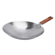 Creative Hammered Stainless Steel Wok Pan 22CM Nonstick Fry Pan for Stir Frying Seafood and Dishes Versatile Cookware Compatible with All Cooktops