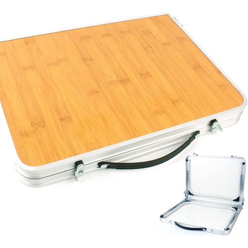 Folding Tables Mini Folding Table Outdoor Bamboo Wood Table Camping Bamboo Board Table Picnic BBQ Small Table Computer Table 1