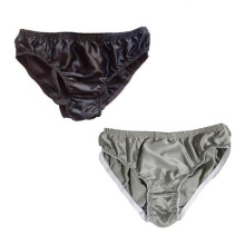 (XXL, 2 Color-B) 2pcs Men's Silk Briefs Mulberry Silk Briefs Men Seamless Underwear Sexy Bikini Beachwear